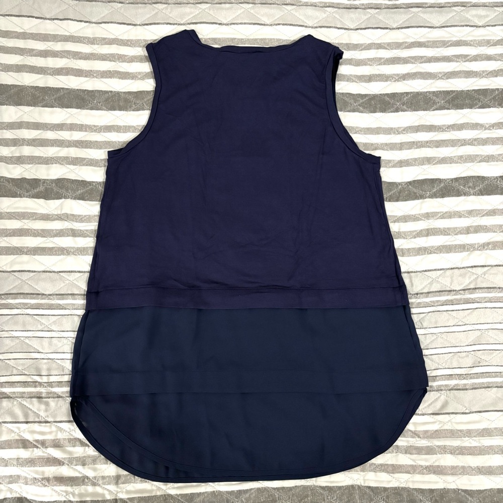 MICHAEL Michael Kors True Navy Sleeveless Top Size Small - Picture 3 of 6